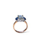 Diamond and sapphire engagement ring Hong Kong USA Australia rose gold and white gold