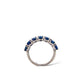 Blue sapphire eternity ring, sapphire eternity band, round sapphire ring, sapphire engagement ring, ceylon sapphire, eternity band in platinum