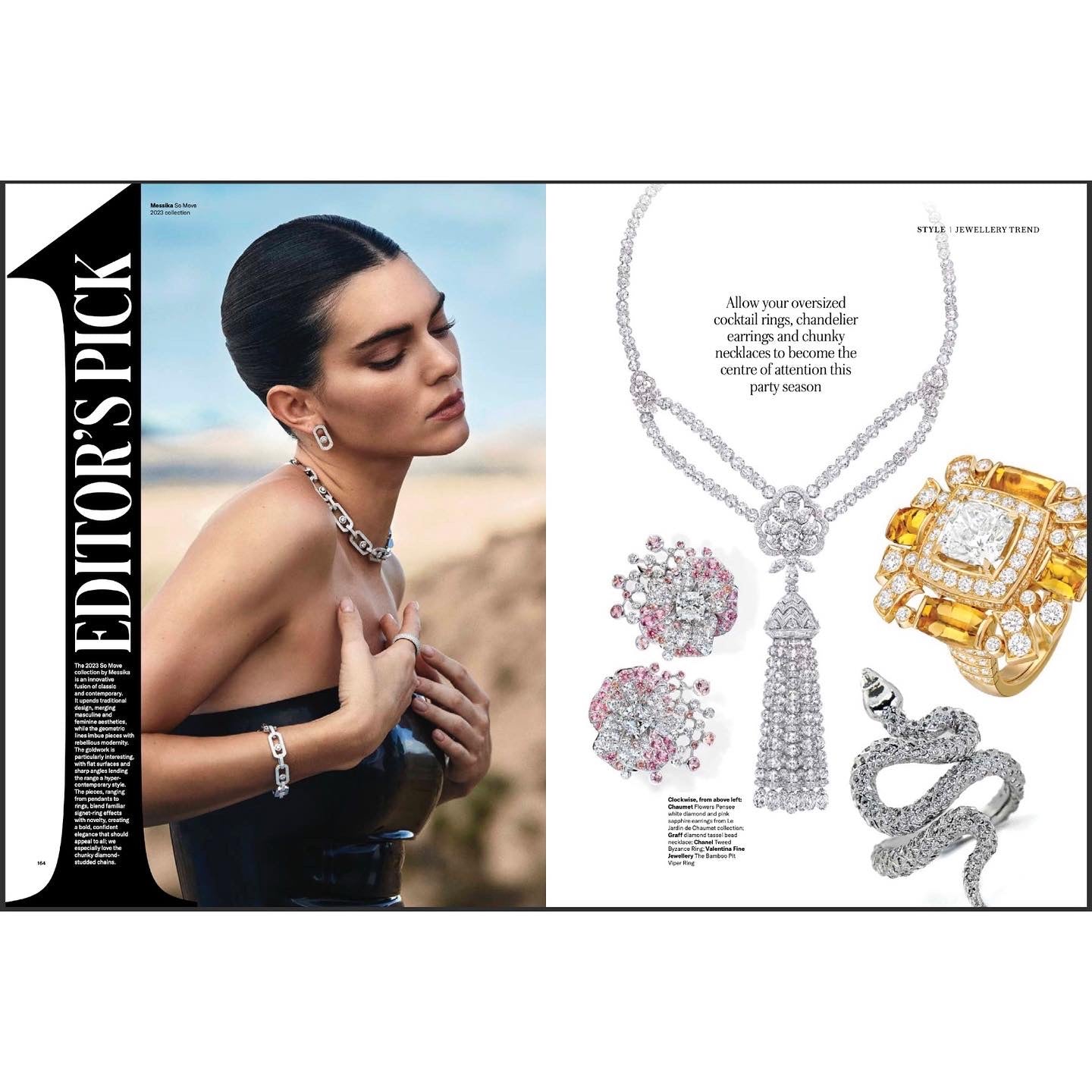 Valentina Fine Jewellery Diamond Encrusted Snake solid gold ring in Tatler Magazine Hong Kong