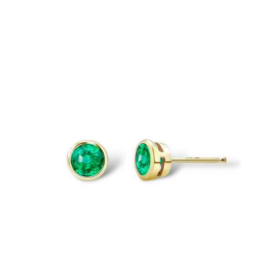 Colombian Stud Earrings, emerald earrings, emerald jewellery, emerald fine jewellery USA Hong Kong UK