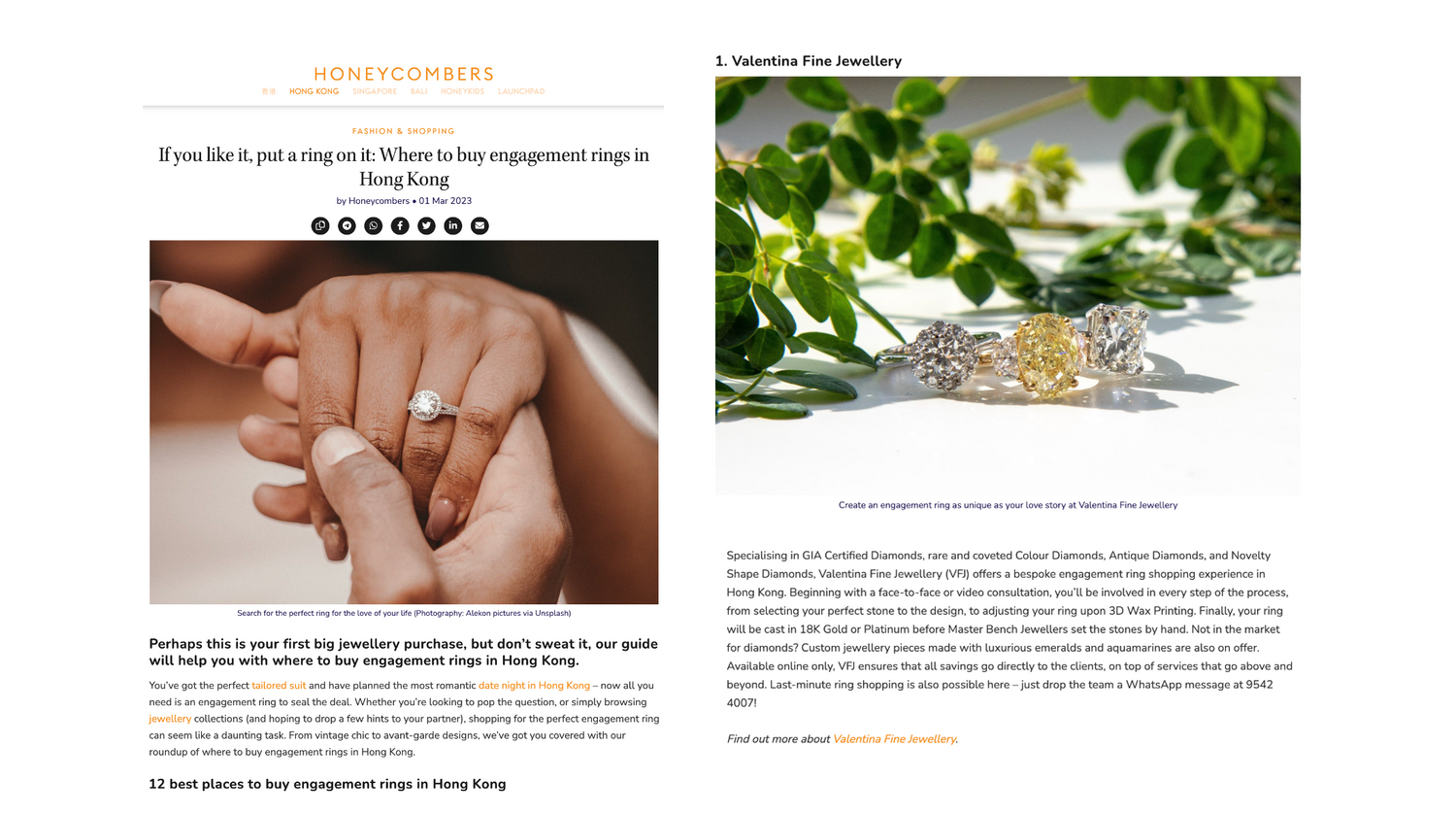 Engagement Rings Hong Kong Valentina Fine Jewellery Diamond Rings Concierge