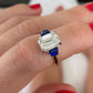 Diamond and sapphire engagement ring Hong Kong