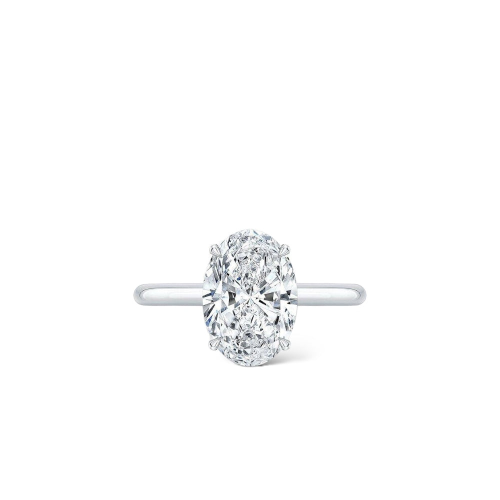 Diamond solitaire engagement ring oval cut diamond Hong Kong USA