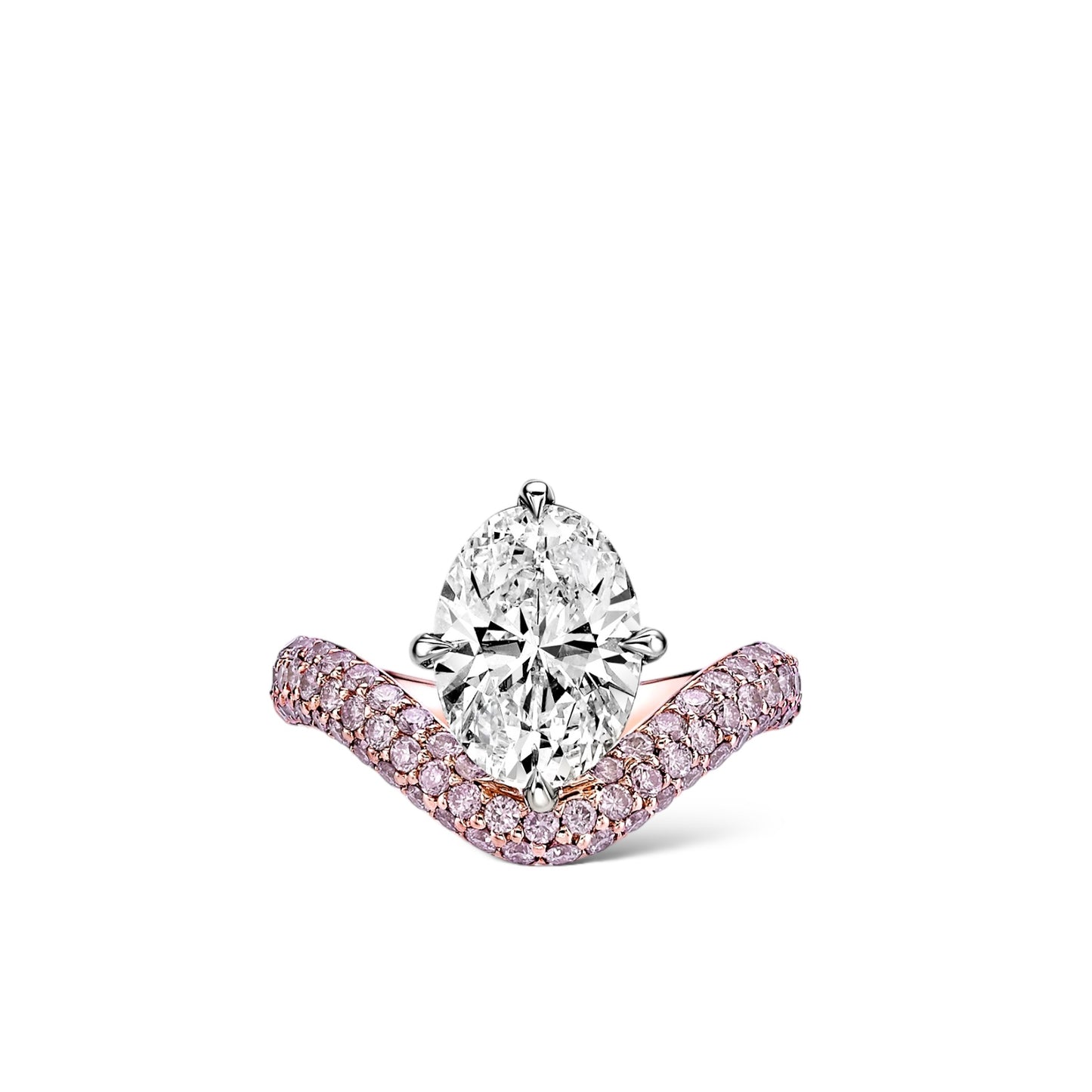 Argyle Pink Diamond Bespoke diamond engagement ring by Valentina Fine Jewellery Hong Kong. Global free shipping including Australia, USA, UK, Dubai and New Zealand.