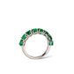 2.77 carat green emerald eternity ring in platinum by Valentina Fine Jewellery Hong Kong USA