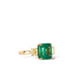 4.58ct Green emerald and fancy yellow diamond ring set in 18k yellow gold. Beautiful Zambian emerald and yellow diamond cocktail ring by Valentina Fine Jewellery Hong Kong USA Australia Dubai UK