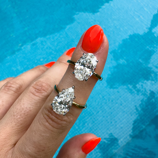 3 carat oval cut diamond engagement ring by Valentin Fine Jewellery Hong Kong USA. 