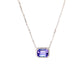 Tanzanite and diamond halo necklace by Valentina Fine Jewellery Hong Kong USA
