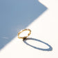 Baguette and round diamond eternity ring in yellow gold. Mixed cut eternity ring in 18k gold
