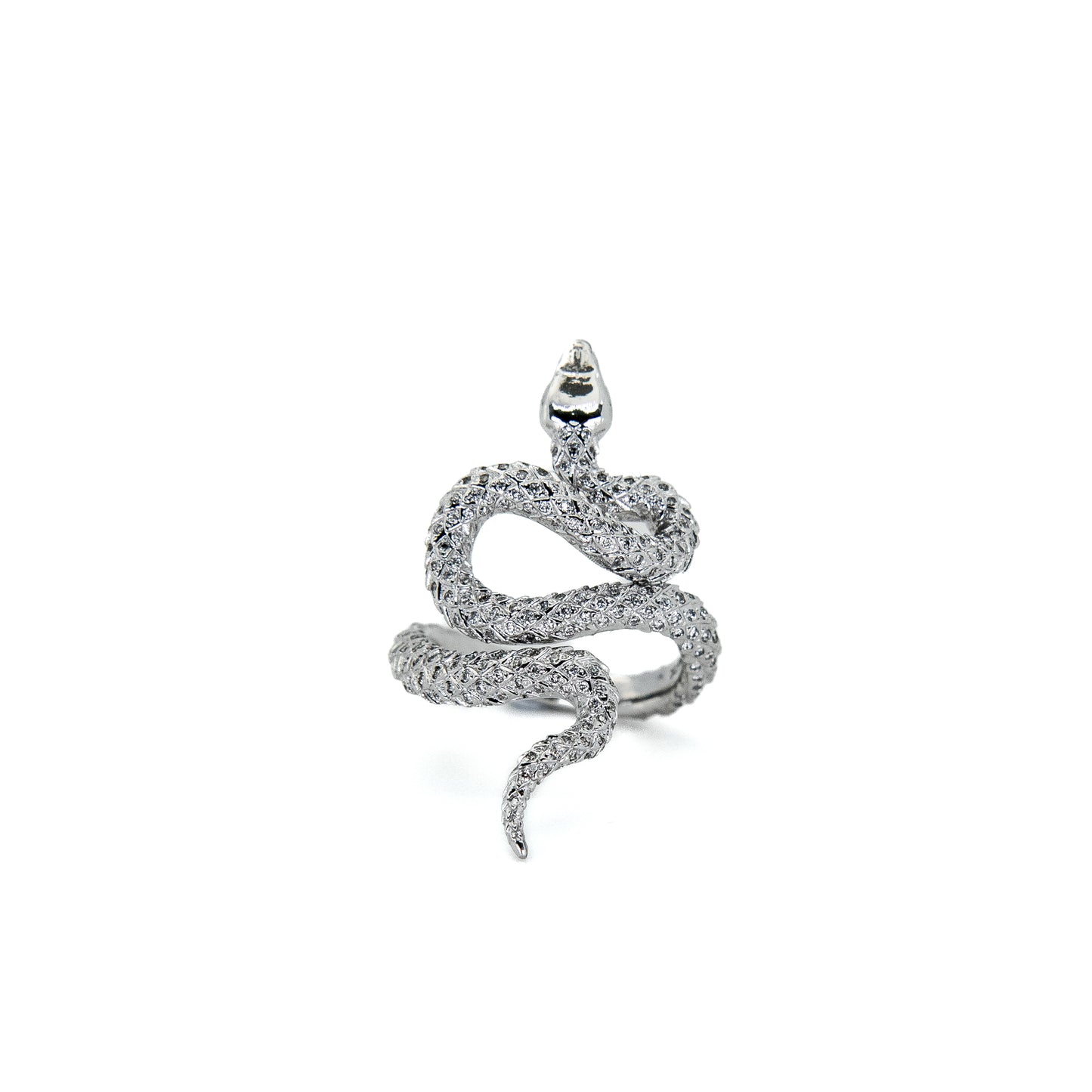 Snake diamond ring, statement ring, diamond statement ring