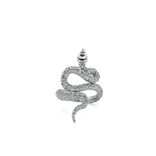Snake diamond ring, statement ring, diamond statement ring 18k gold Hong Kong jewellery by Valentina Fine Jewellery