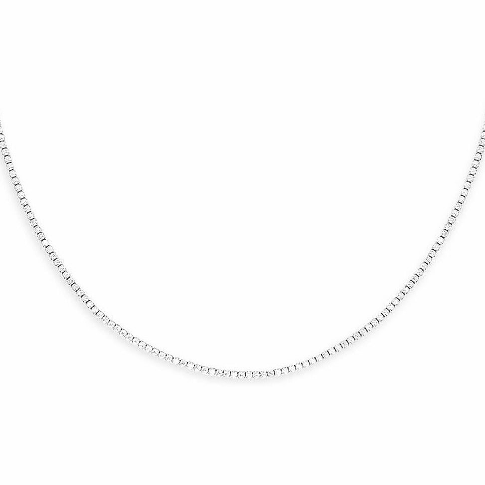 Classic diamond tennis necklace by Valentina Fine Jewellery Hong Kong featuring highest quality natural diamonds hand selected by our team.