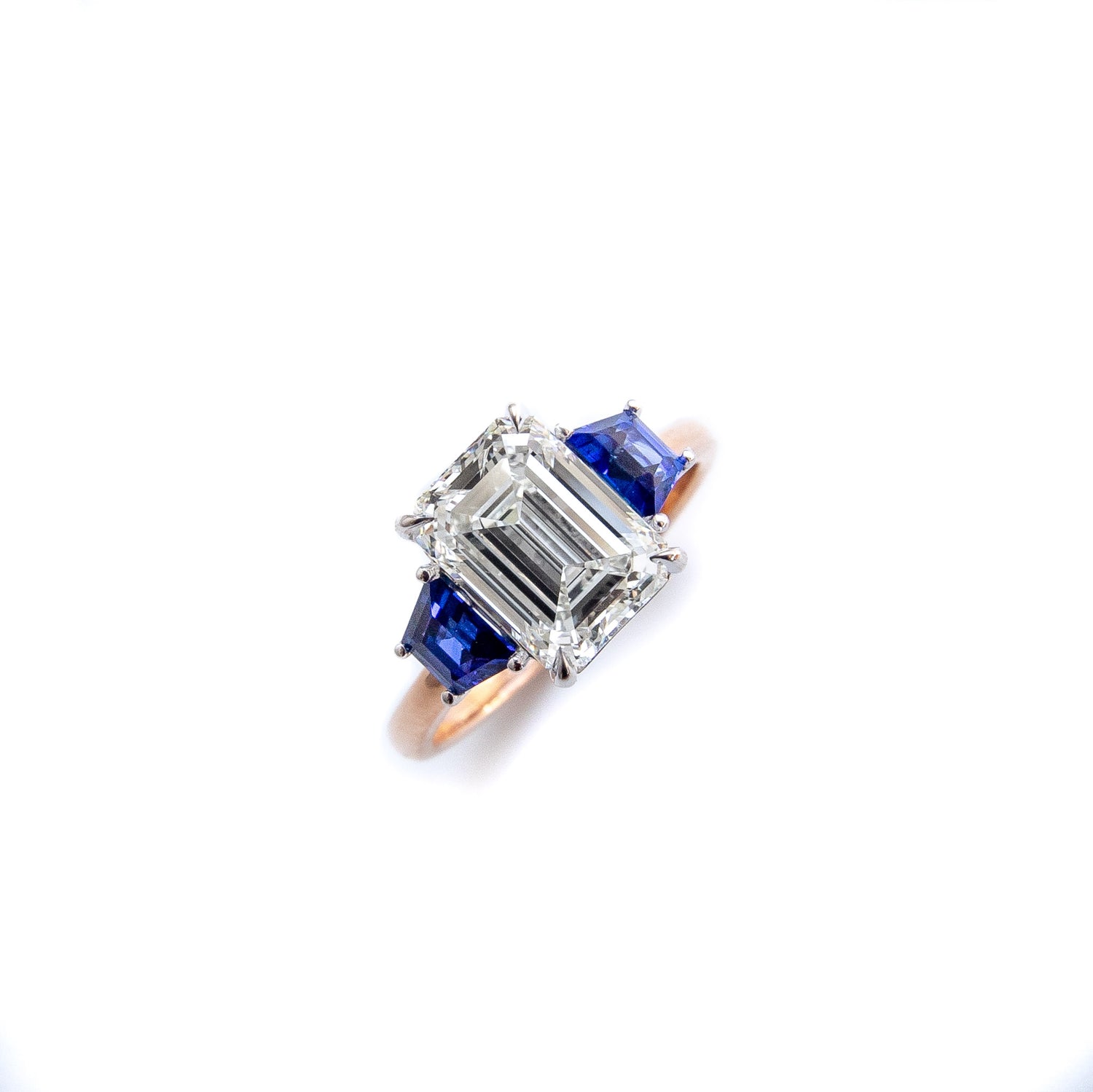Bespoke Diamond and Sapphire Engagement Ring Hong Kong by Valentina Fine Jewellery 
