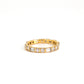 Baguette and round diamond eternity ring