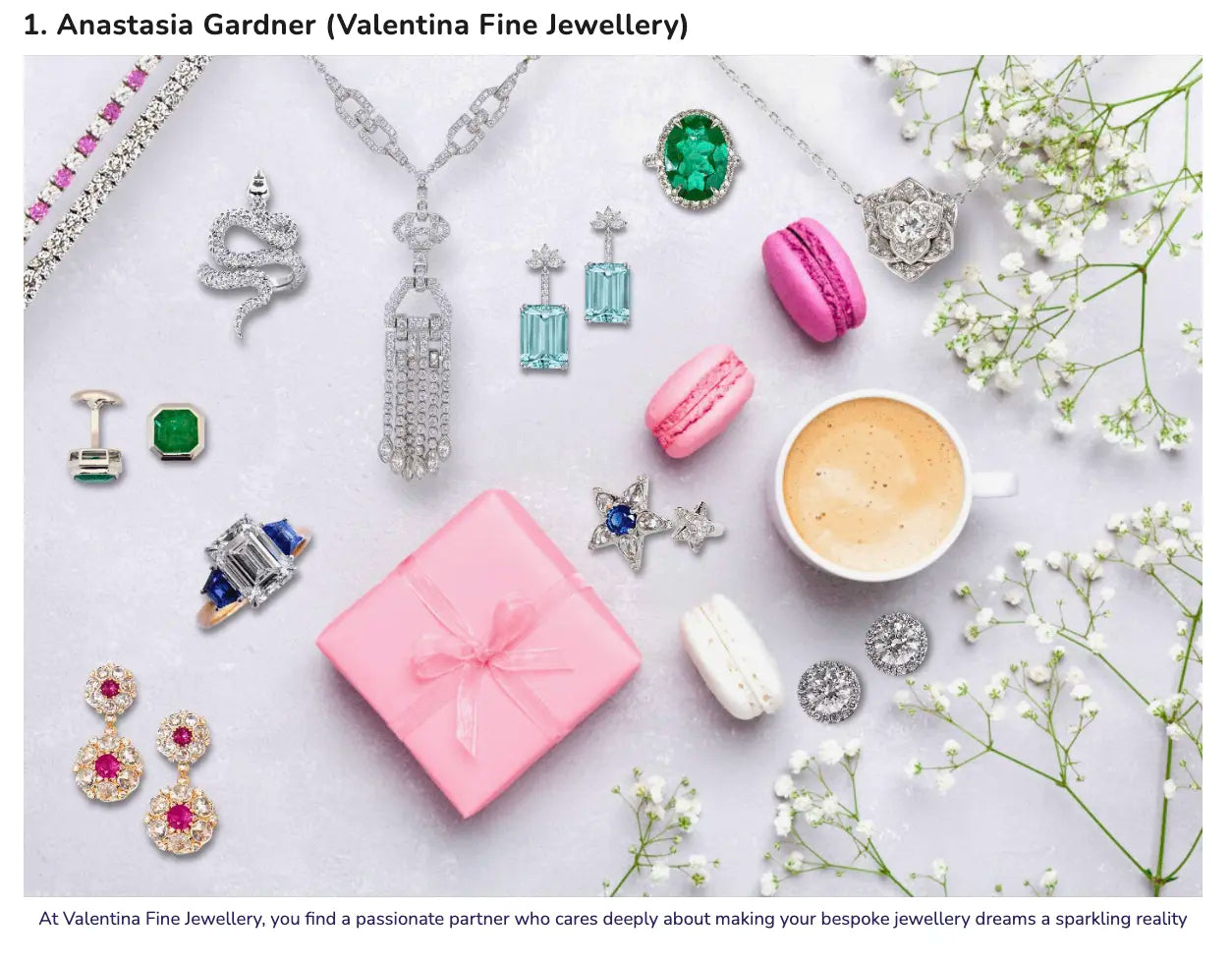 Best Hong Kong Jewellery Designer Anastasia Gardner of Valentina Fine Jewellery