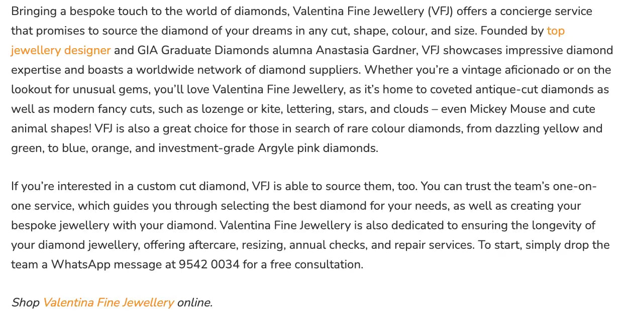 Where to Buy Diamonds in Hong Kong - Valentina Fine Jewellery