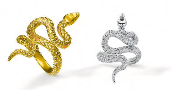 Diamond Snake Ring, Bamboo Pit Viper of Hong Kong, by Valentina Fine Jewellery