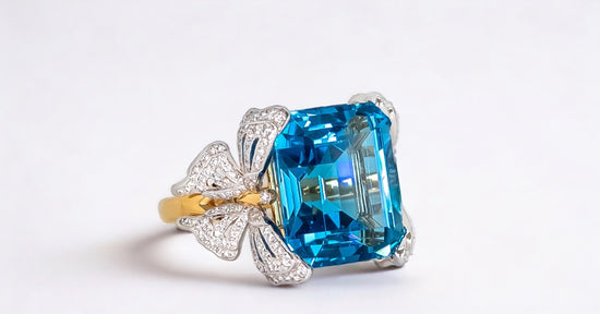 Topaz and diamond butterfly ring by Valentina Fine Jewellery 