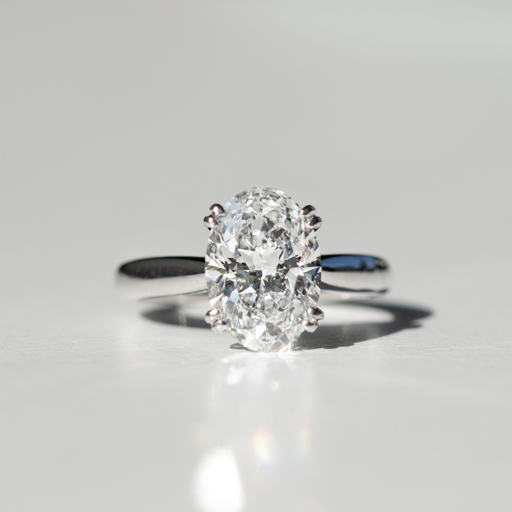 Tulip diamond engagement ring with floral diamond setting by Valentina Fine Jewellery Hong Kong. Global free shipping including USA UK Dubai Singapore Taiwan and Australia. 