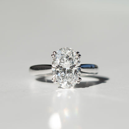 Tulip diamond engagement ring with floral diamond setting by Valentina Fine Jewellery Hong Kong. Global free shipping including USA UK Dubai Singapore Taiwan and Australia. 