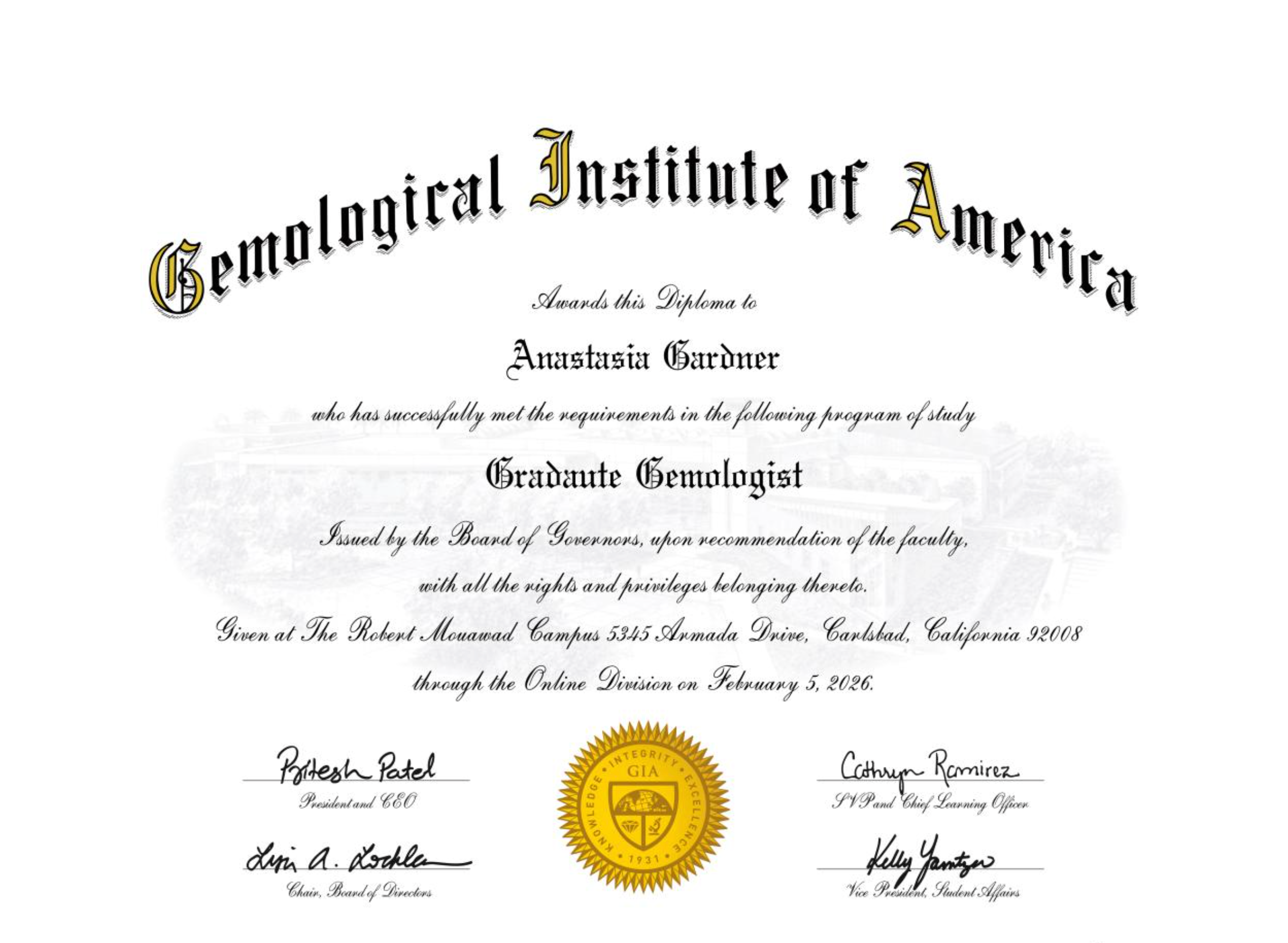 GIA Graduate Gemologist Anastasia Gardner founder of Valentina Fine Jewellery Hong Kong for bespoke engagement rings