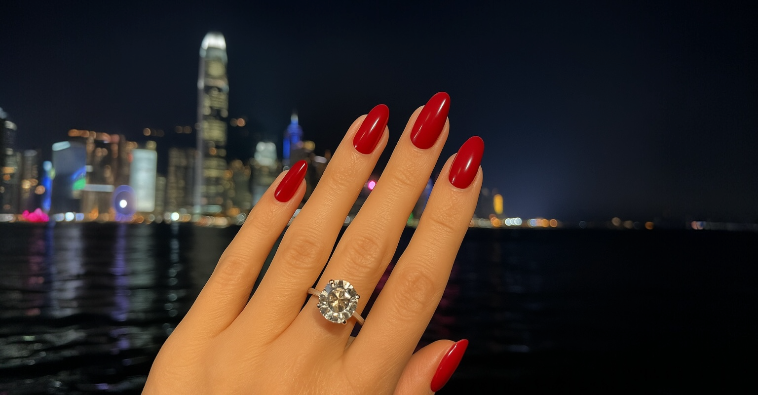 HK diamond engagement ring Valentina Fine Jewellery. Global shipping including USA