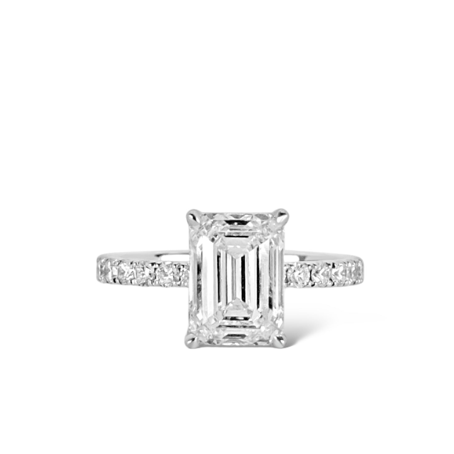 3.06ct Emerald Cut Diamond Engagement Ring