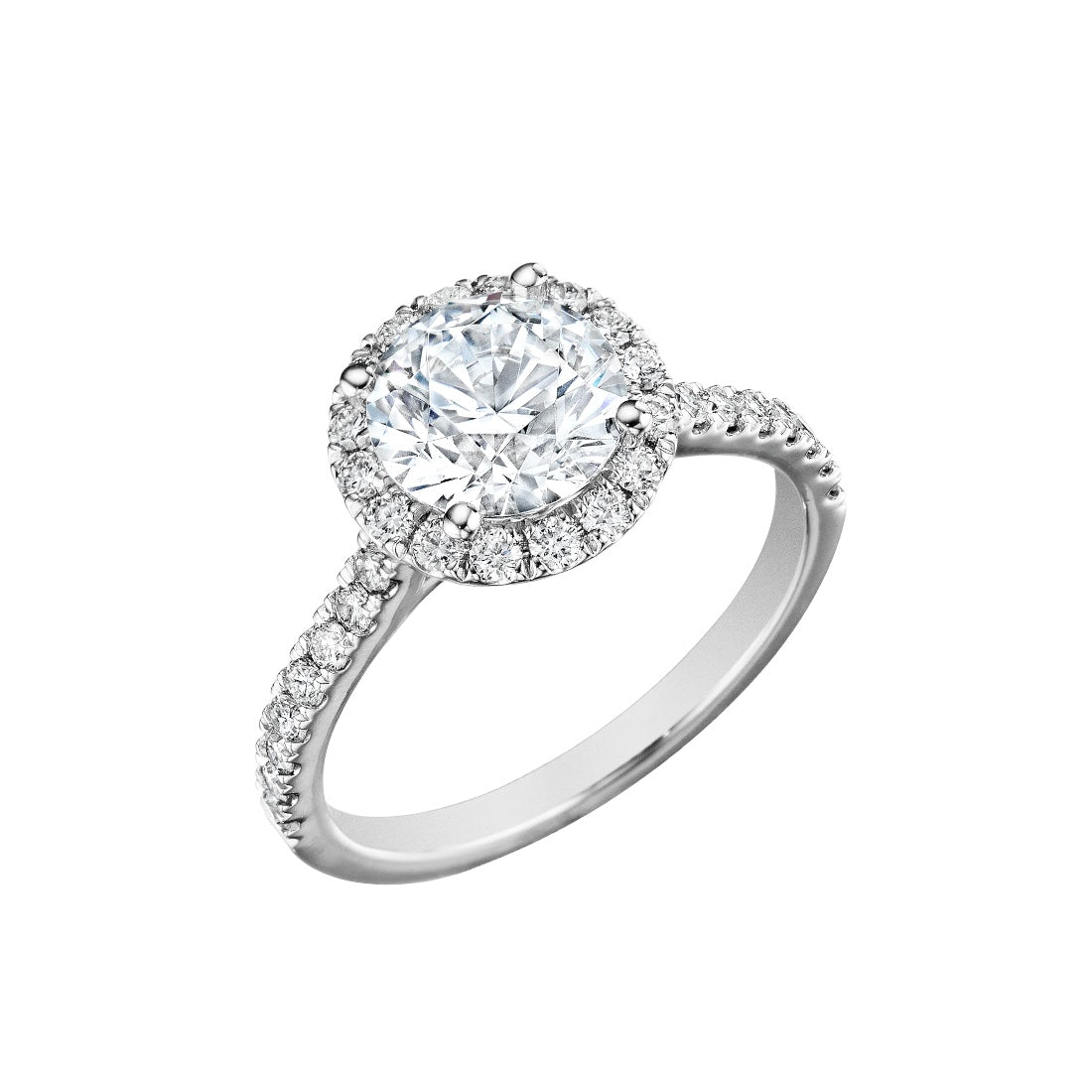 Round Diamond Engagement Ring with Halo Hong Kong by Valentina Fine Jewellery