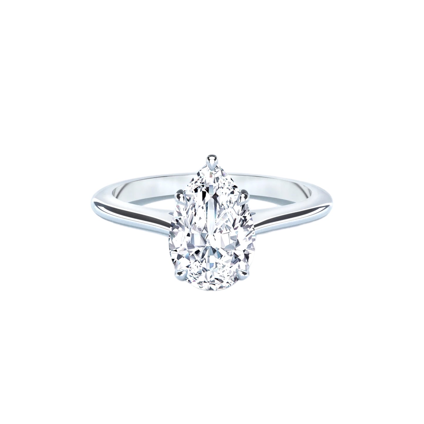 Pear Cut Solitaire Engagement Ring Hong Kong