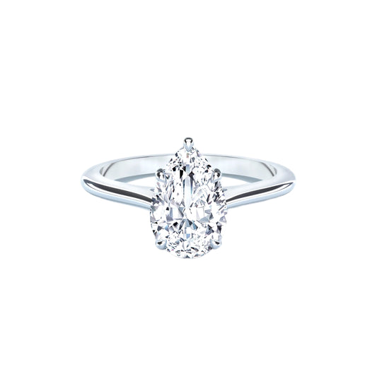 Pear Cut Solitaire Engagement Ring Hong Kong