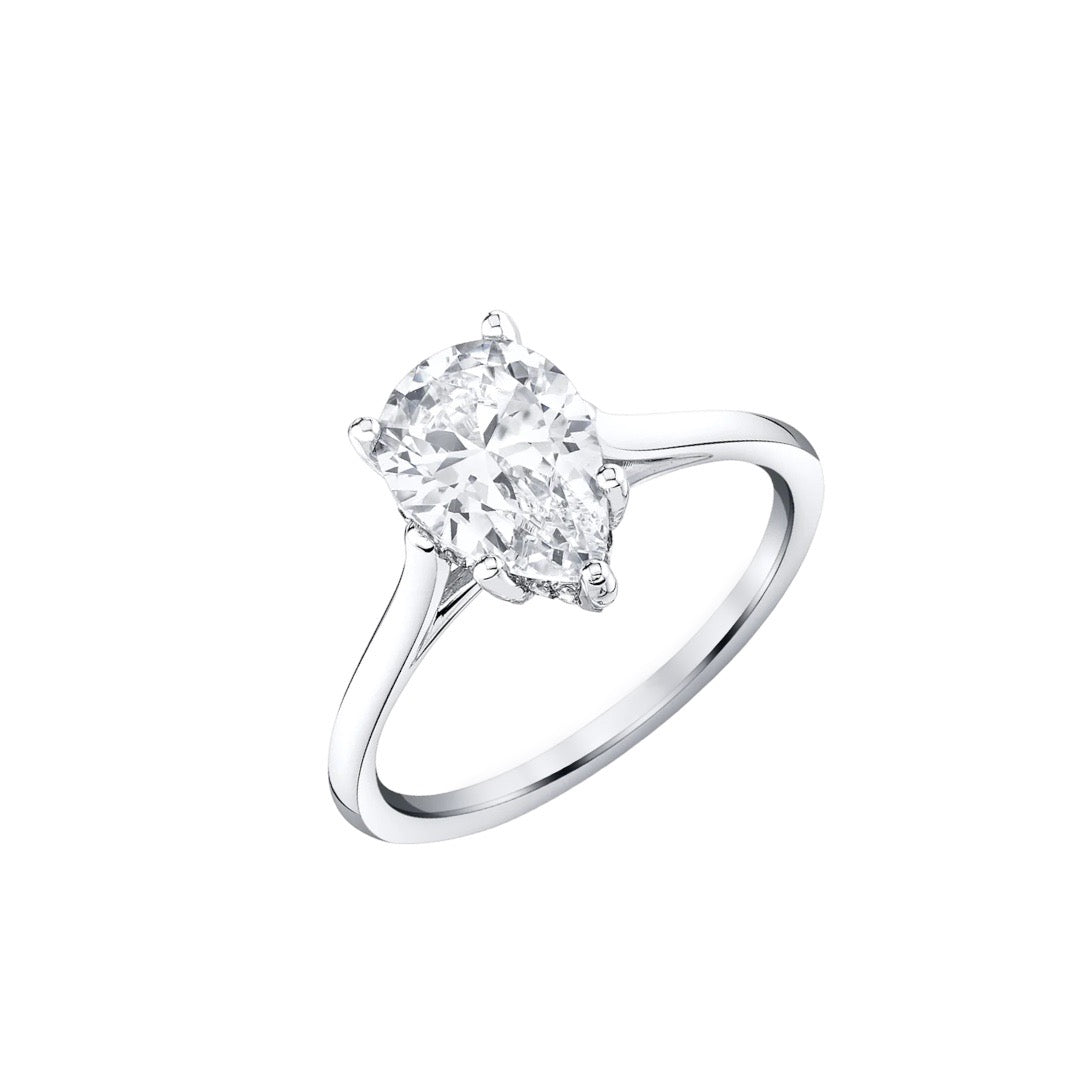 Pear Cut Diamond Engagement Ring Hong Kong