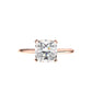 Cushion cut solitaire engagement ring
