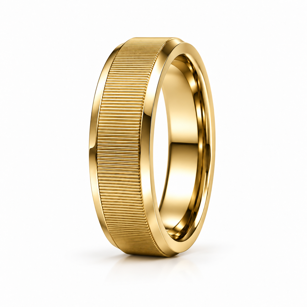 Cool dude 18k gold textured mens wedding band by Valentina Fine Jewellery Hong Kong. Global free shipping to USA, UK, Singapore, Australia and UK