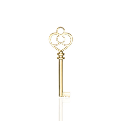Solid 18k Gold Key Pendant Charm by Valentina Fine Jewellery Hong Kong. Global free shipping including USA, UK, Australia, Singapore, China, Dubai and New Zealand 