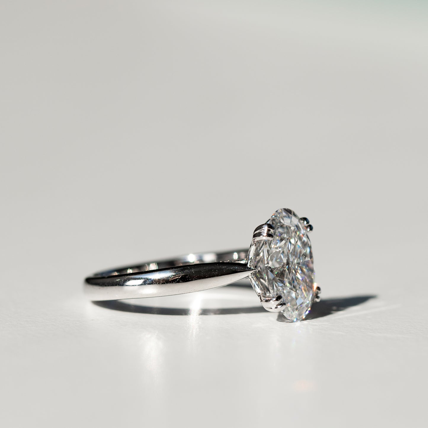 Tulip diamond engagement ring with floral diamond setting by Valentina Fine Jewellery Hong Kong. Global free shipping including USA UK Dubai Singapore Taiwan and Australia. 