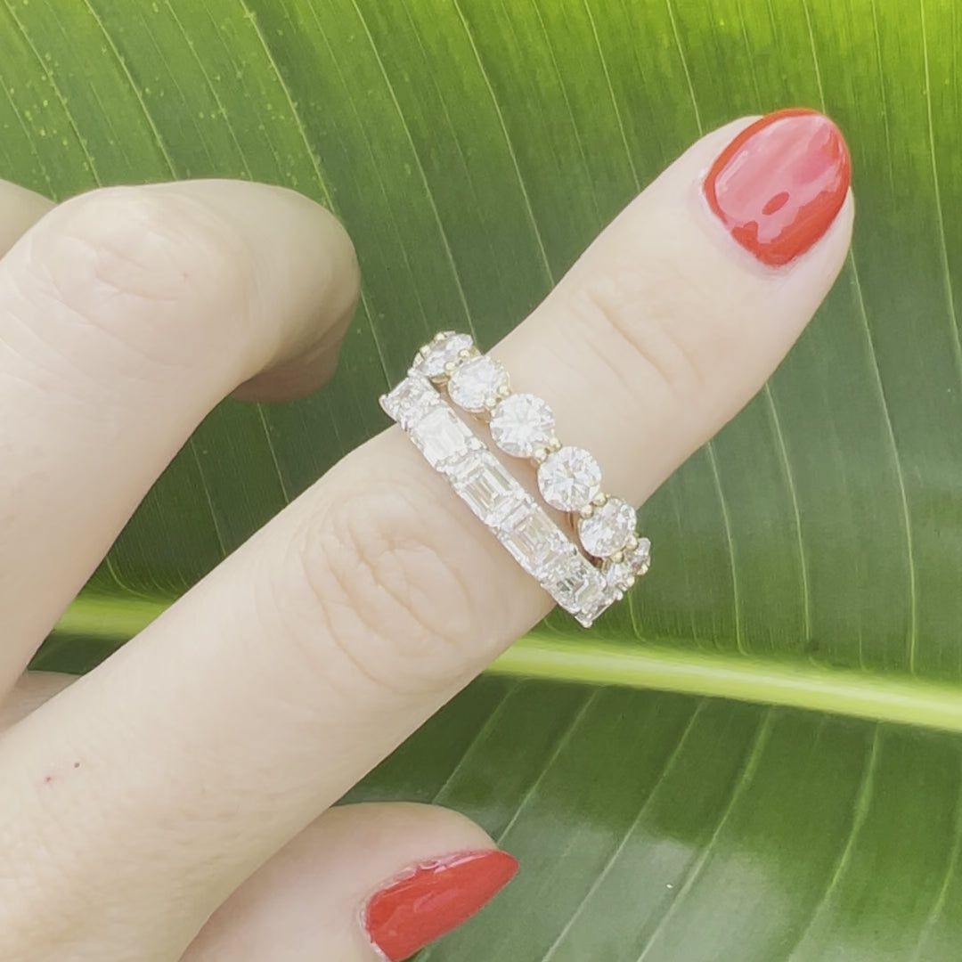 Round Diamond Shared Prong Eternity Ring Hong Kong