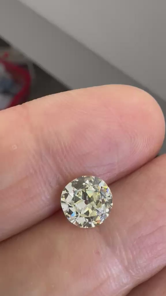 True antique Old Euro diamond 1.65ct Cape colour Q by Valentina Fine Jewellery Hong Kong. Global free shipping including USA UK Europe Australia and Canada
