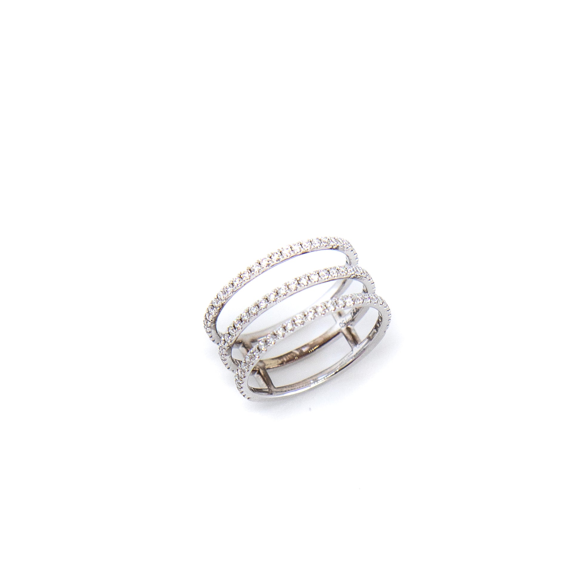diamond ring, 3 row diamond ring, diamond, stacking ring, wedding ring, engagement ring, hong kong jewellery 