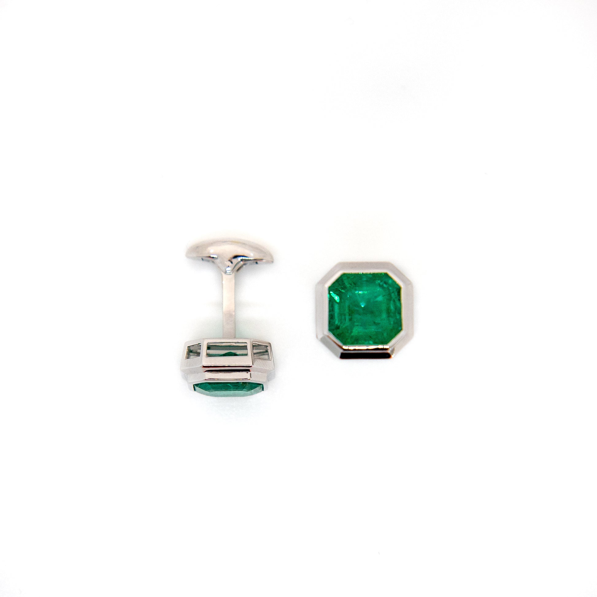 Solid 18K White Gold cufflinks 