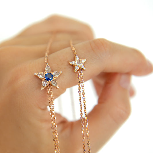 Diamond star necklace