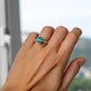 emerald and diamond ring, emerald engagement ring, emerald ring, diamond band, diamond ring, hong kong engagement ring, zambian emerald, cocktail ring, delicate emerald ring, colombian emerald ring 