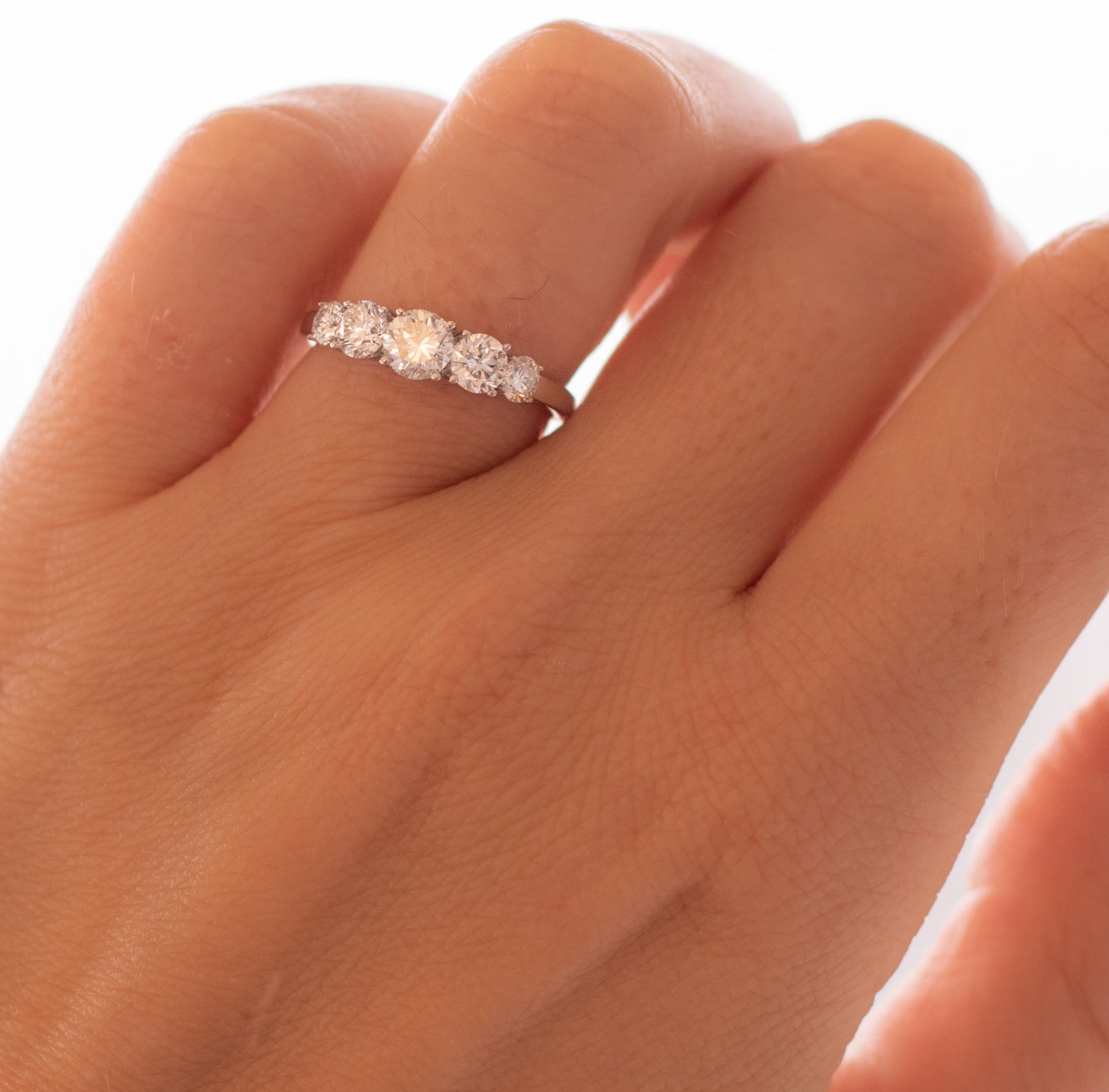 5 Diamond engagement ring 