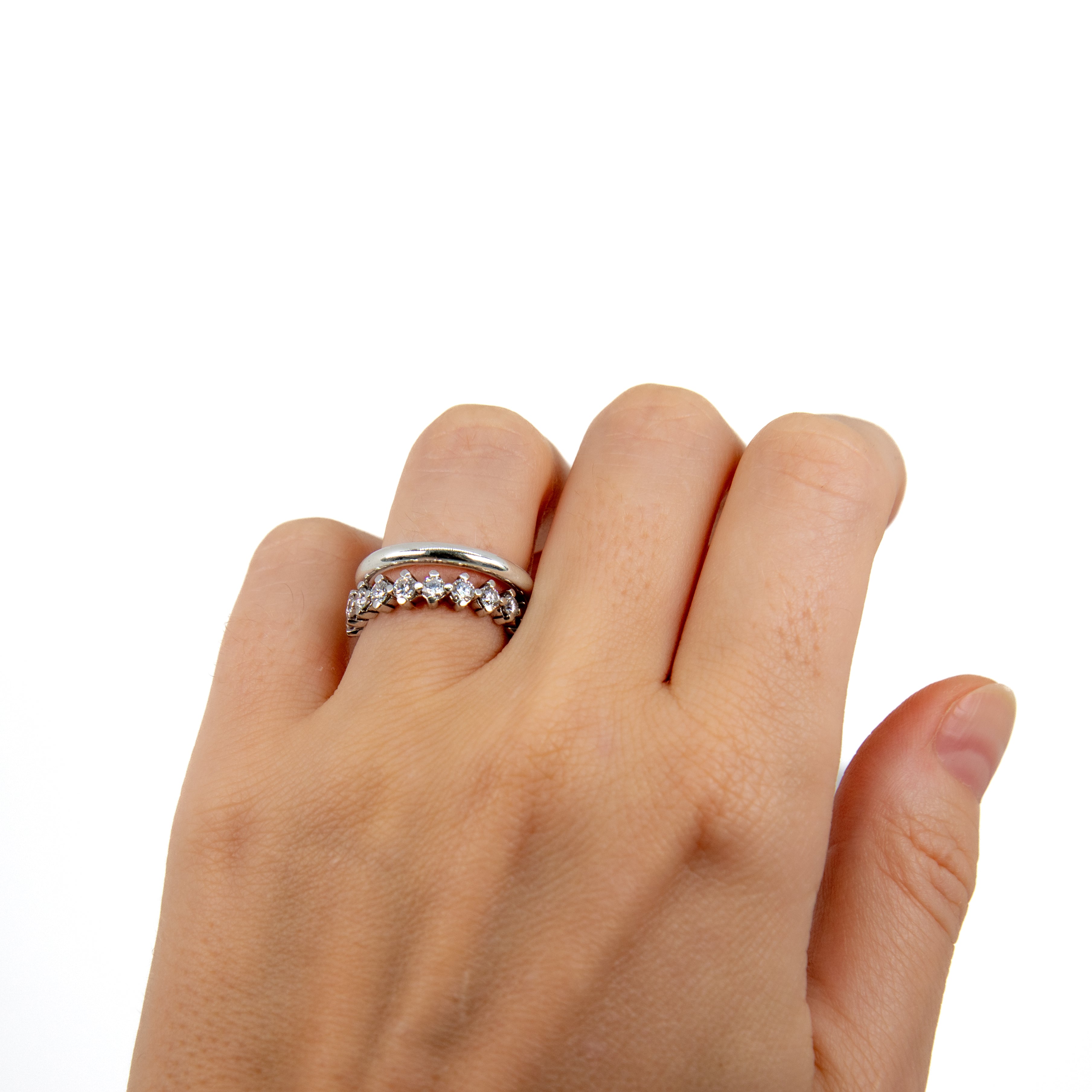 Bless || Diamond Ring Band in 14K Solid Gold, White Gold, Ring - Y Jewelry  Thailand