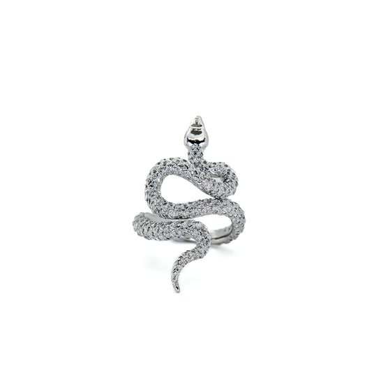 Snake diamond ring, statement ring, diamond statement ring 18k gold Hong Kong jewellery by Valentina Fine Jewellery. Global free shipping including USA, Singapore, Dubai and Australia