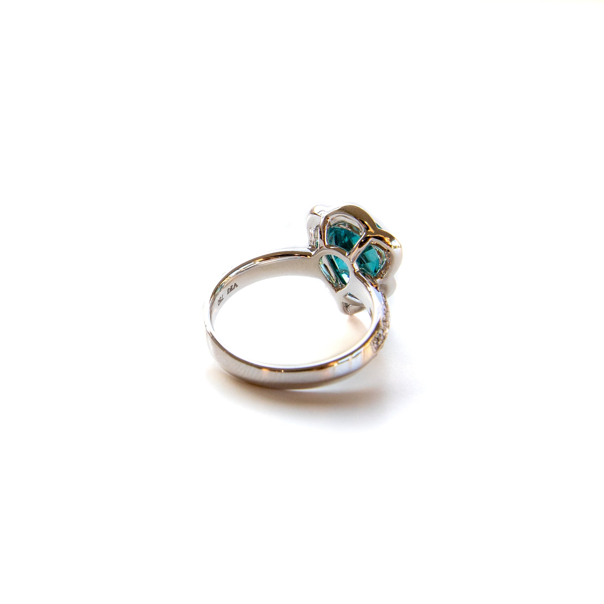 Diamond and zircon ring