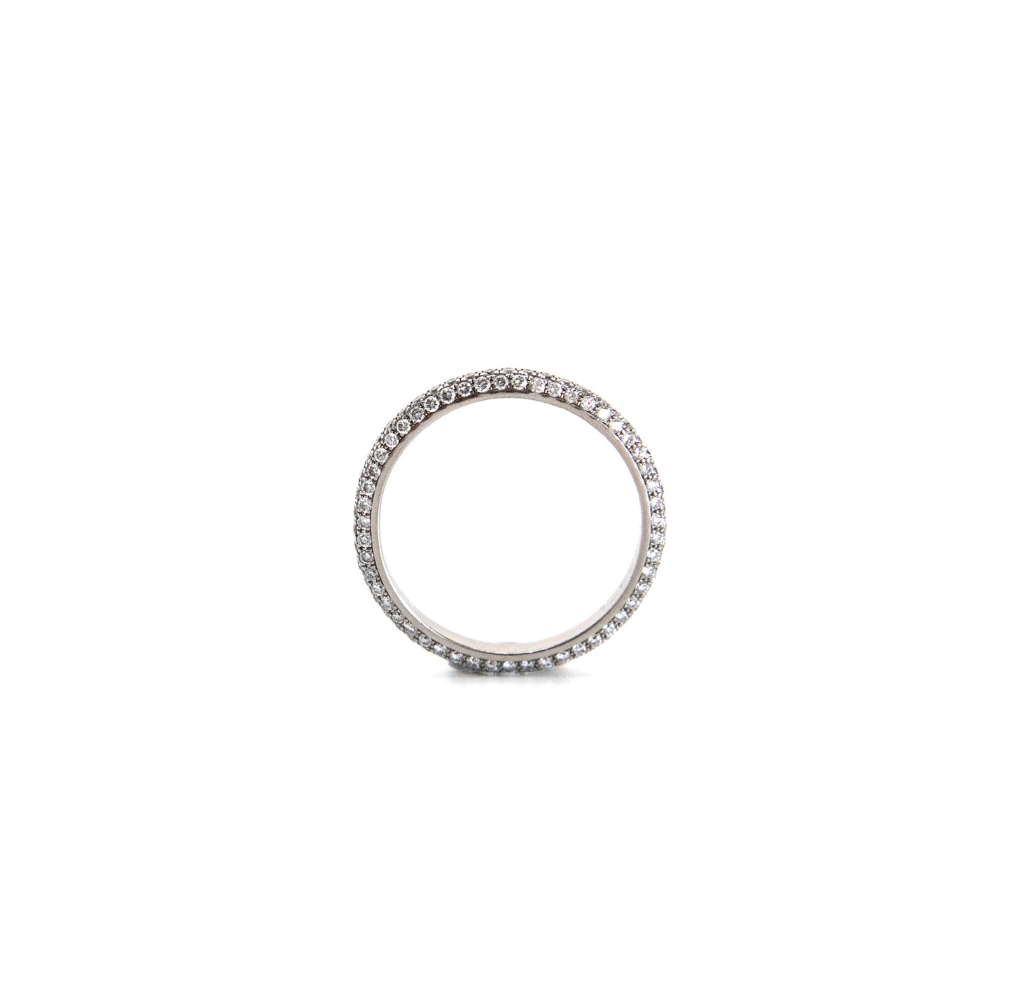 Delicate diamond wedding ring, micropave ring