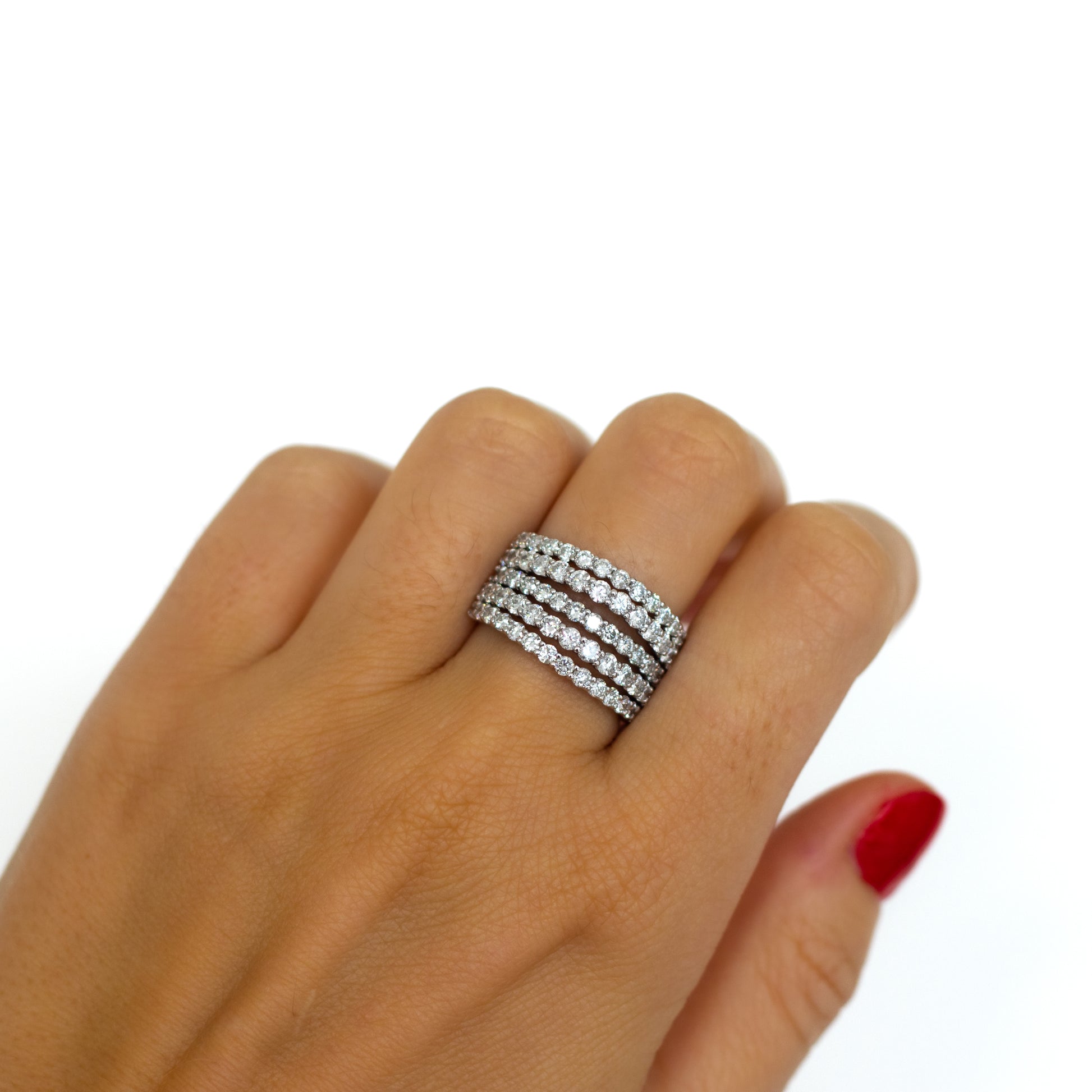 5 row diamond ring 