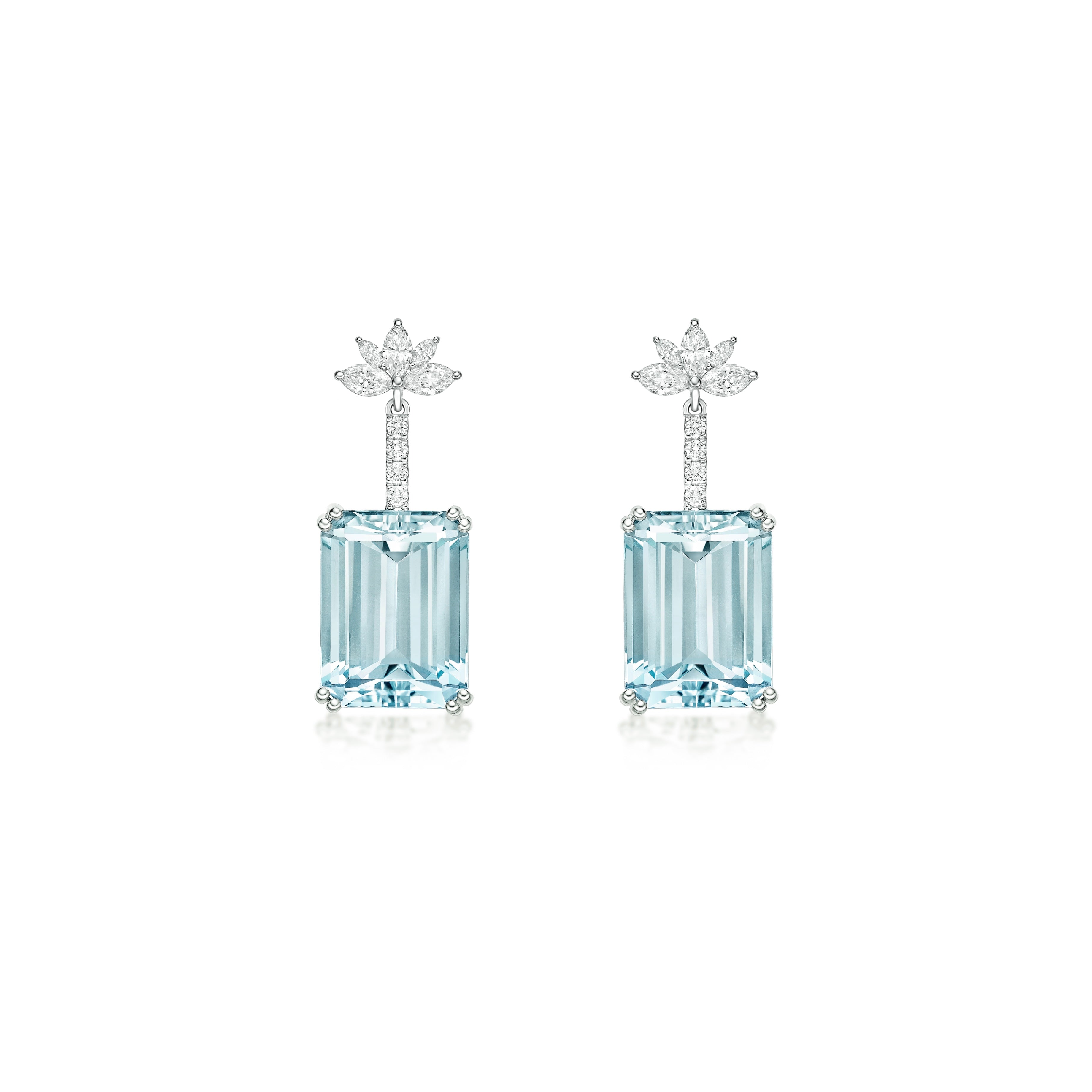 Gold and Large Aquamarine Drop Earrings – Studio Collections Jewelry
