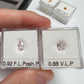 Fancy Light Purplish Pink GIA Certified Colour Diamonds, Pear Cut and Cushion Cut